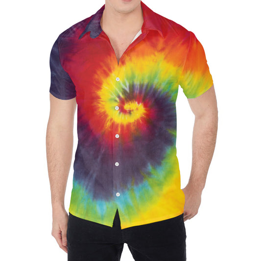 Summer Tie Dye Print Men's Shirt