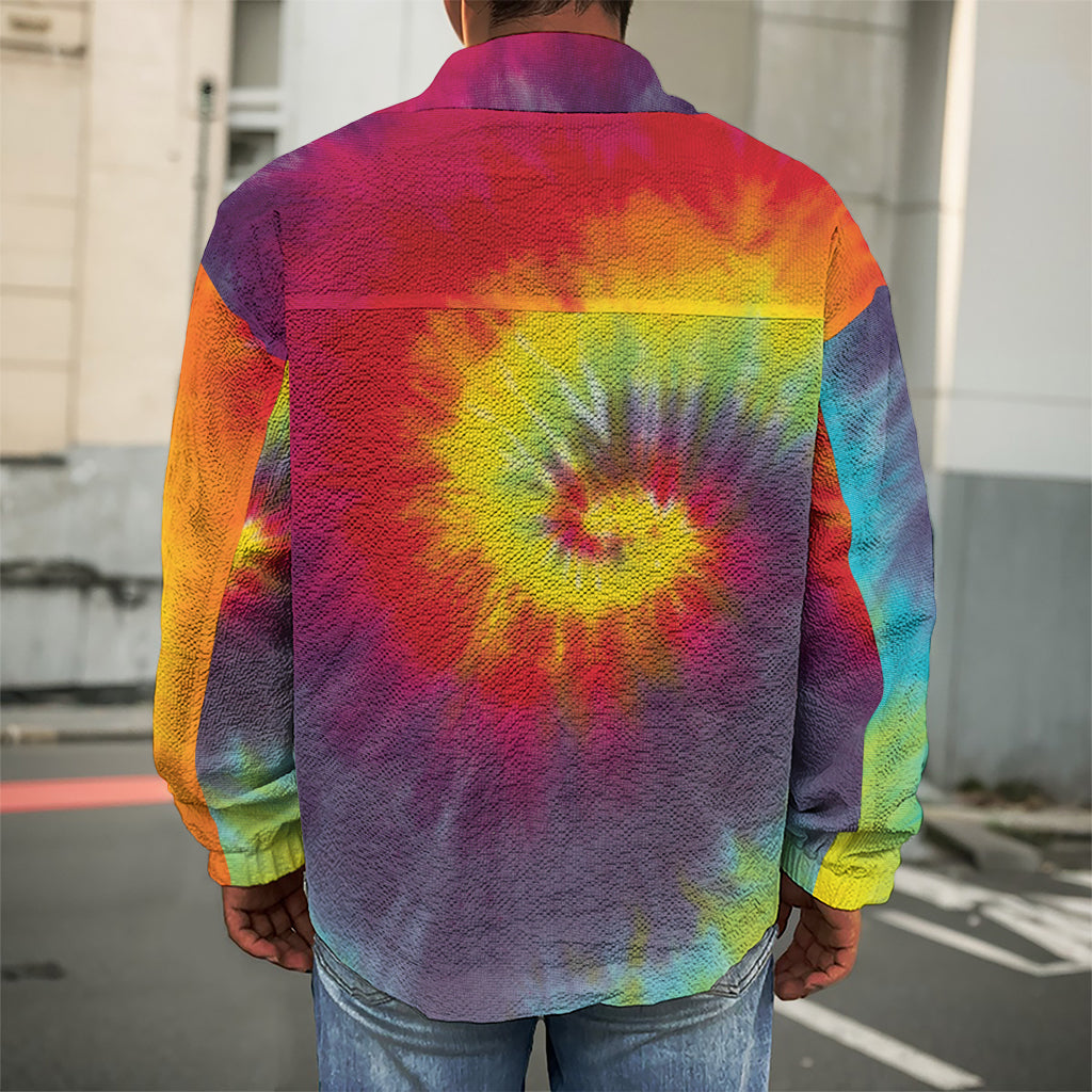 Summer Tie Dye Print Men's Shirt Jacket