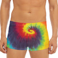 Summer Tie Dye Print Men's Short Boxer Briefs