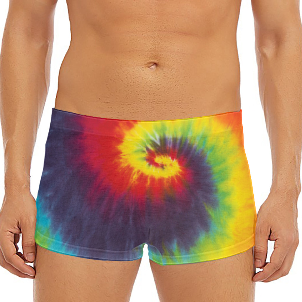 Summer Tie Dye Print Men's Short Boxer Briefs