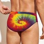 Summer Tie Dye Print Men's Swim Briefs