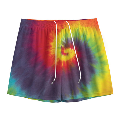 Summer Tie Dye Print Mesh Shorts