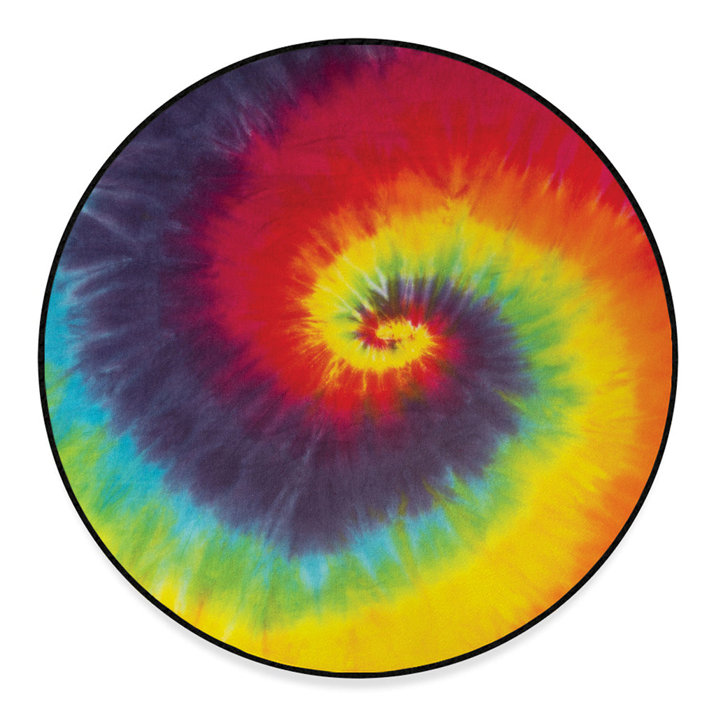 Summer Tie Dye Print Round Floor Mat