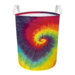 Summer Tie Dye Print Round Laundry Basket