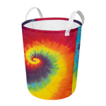 Summer Tie Dye Print Round Laundry Basket
