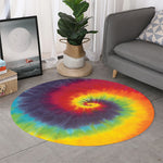 Summer Tie Dye Print Round Rug