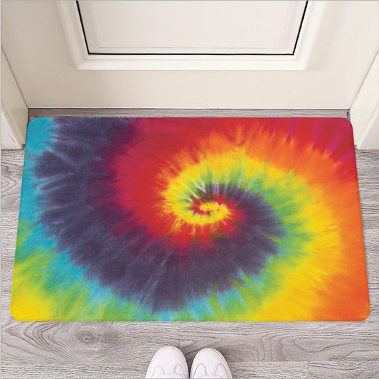 Summer Tie Dye Print Rubber Doormat