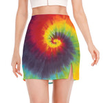 Summer Tie Dye Print Side Slit Mini Skirt