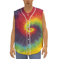 Summer Tie Dye Print Sleeveless Baseball Jersey