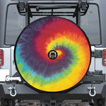 Summer Tie Dye Print Tire Cover With Camera Hole