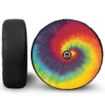 Summer Tie Dye Print Tire Cover With Camera Hole