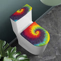 Summer Tie Dye Print Toilet Lid And Tank Cover Set