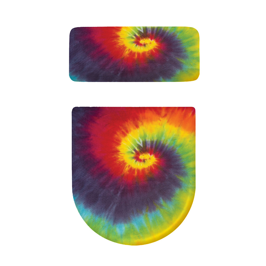 Summer Tie Dye Print Toilet Lid And Tank Cover Set