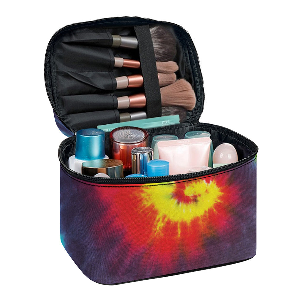 Summer Tie Dye Print Travel Makeup Bag