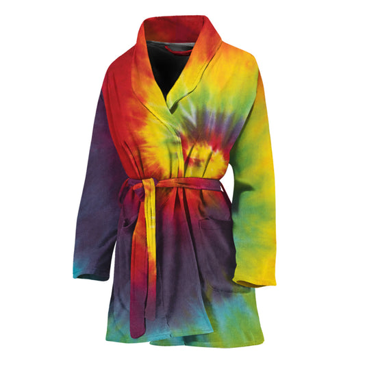 Summer Tie Dye Print Women's Bathrobe