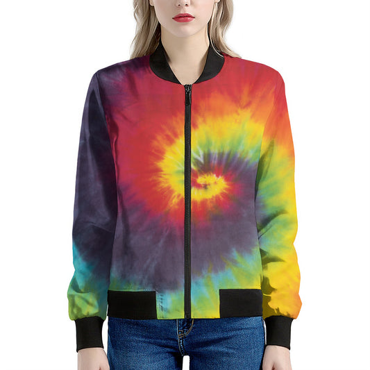 Summer Tie Dye Print Women's Bomber Jacket