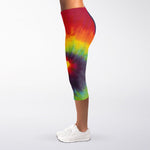 Summer Tie Dye Print Women's Capri Leggings