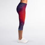 Summer Tie Dye Print Women's Capri Leggings