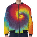 Summer Tie Dye Print Zip Sleeve Bomber Jacket