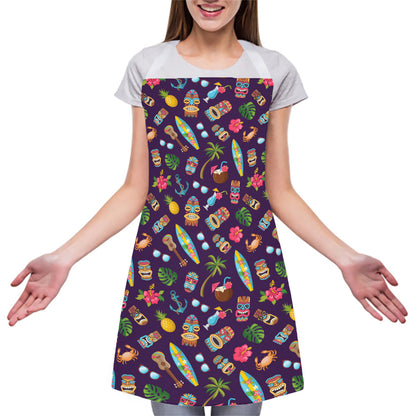 Summer Totem Pattern Print Adjustable Apron