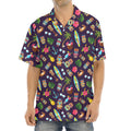 Summer Totem Pattern Print Aloha Shirt
