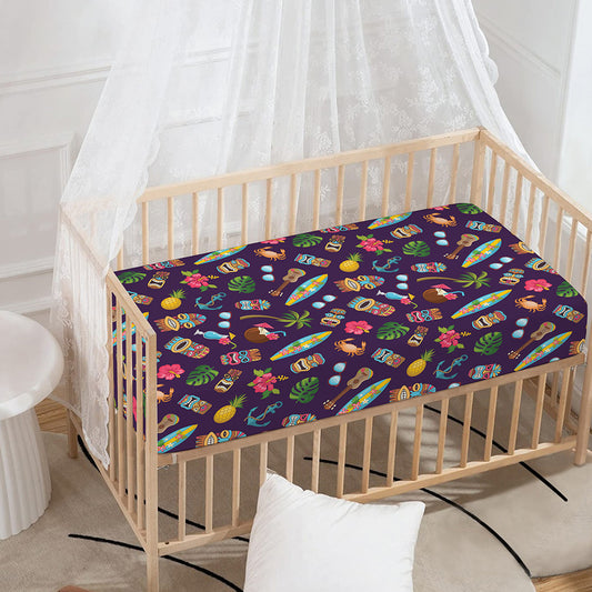 Summer Totem Pattern Print Baby Crib Sheet