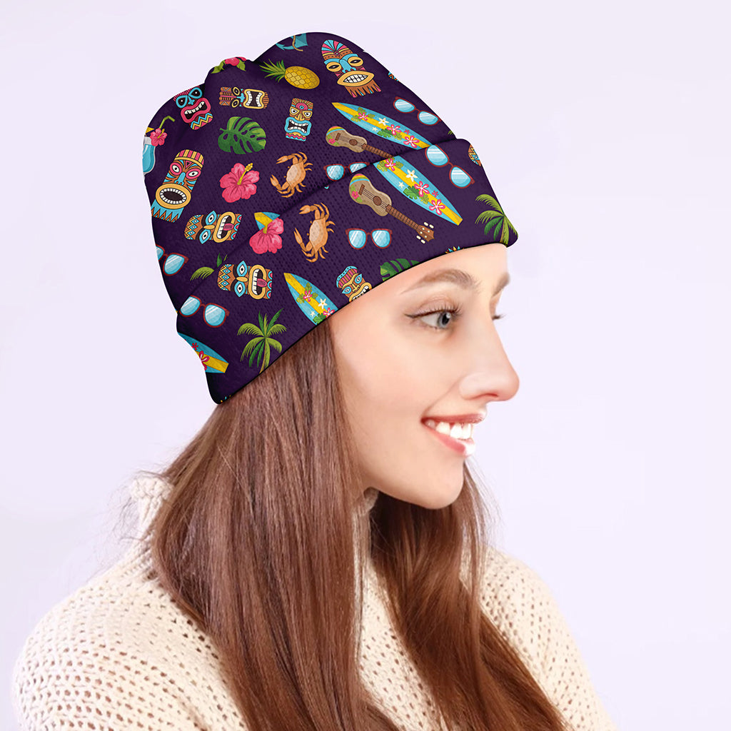 Summer Totem Pattern Print Beanie