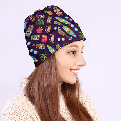 Summer Totem Pattern Print Beanie