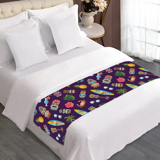 Summer Totem Pattern Print Bed Runner