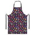 Summer Totem Pattern Print Bib Apron With Pocket