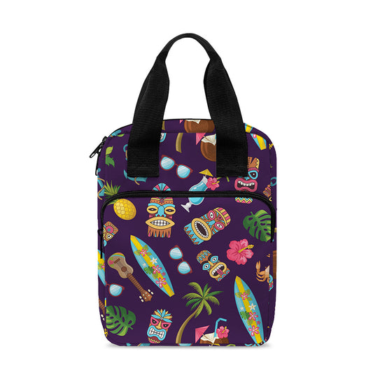 Summer Totem Pattern Print Bible Tote Bag