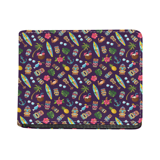 Summer Totem Pattern Print Bifold Wallet