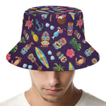 Summer Totem Pattern Print Bucket Hat