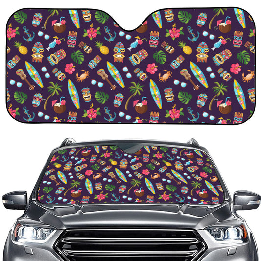 Summer Totem Pattern Print Car Windshield Sun Shade