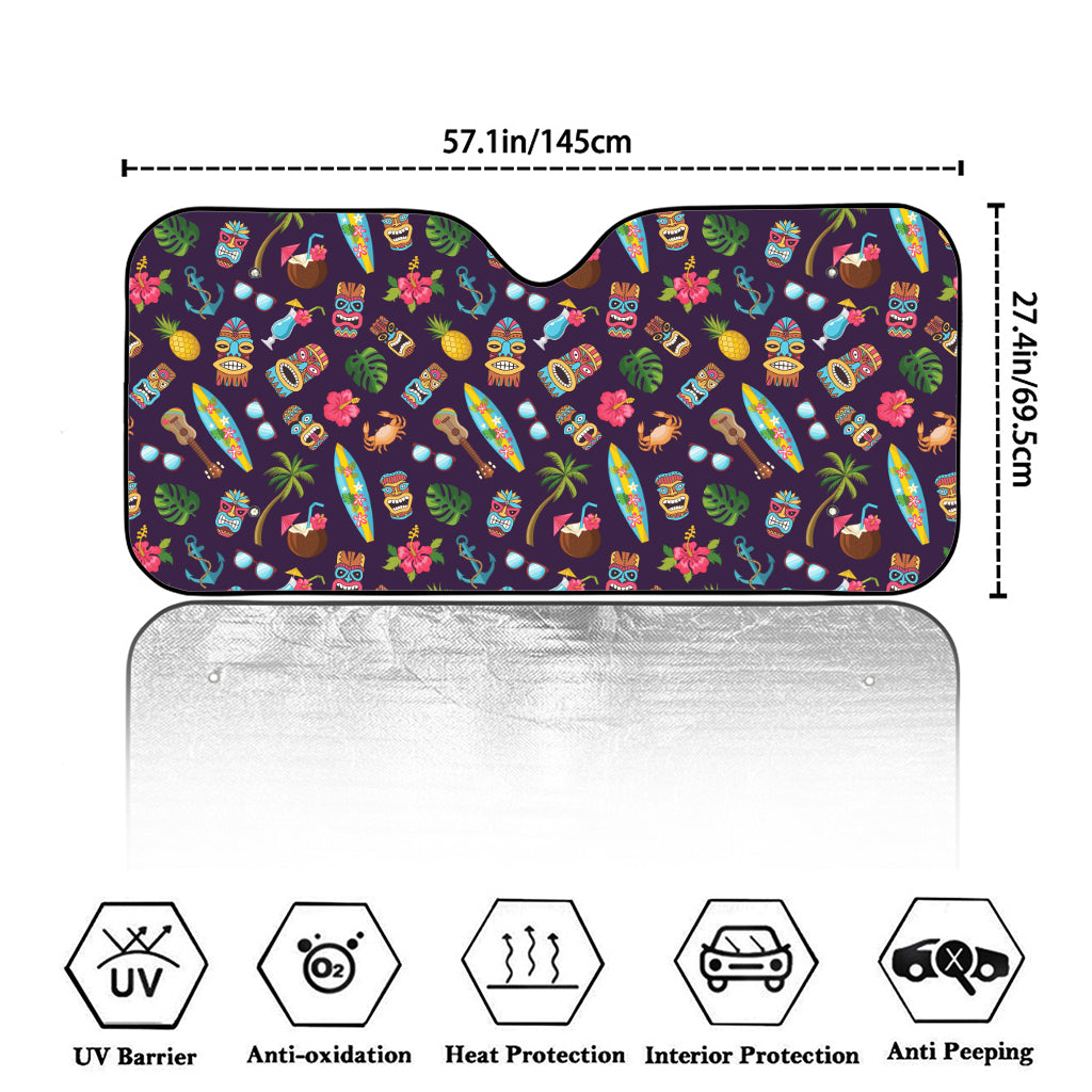 Summer Totem Pattern Print Car Windshield Sun Shade