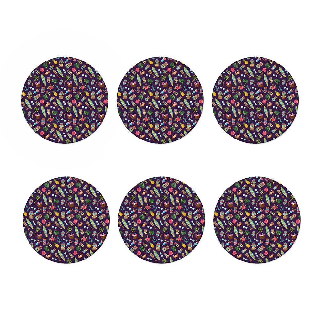 Summer Totem Pattern Print Coaster Set