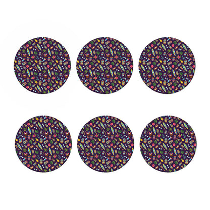 Summer Totem Pattern Print Coaster Set