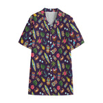 Summer Totem Pattern Print Cotton Hawaiian Shirt