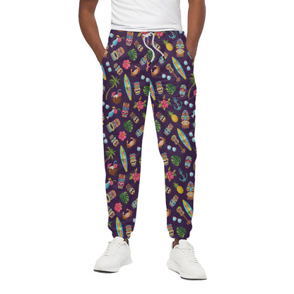 Summer Totem Pattern Print Cotton Pants