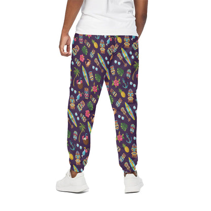 Summer Totem Pattern Print Cotton Pants
