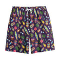 Summer Totem Pattern Print Cotton Shorts