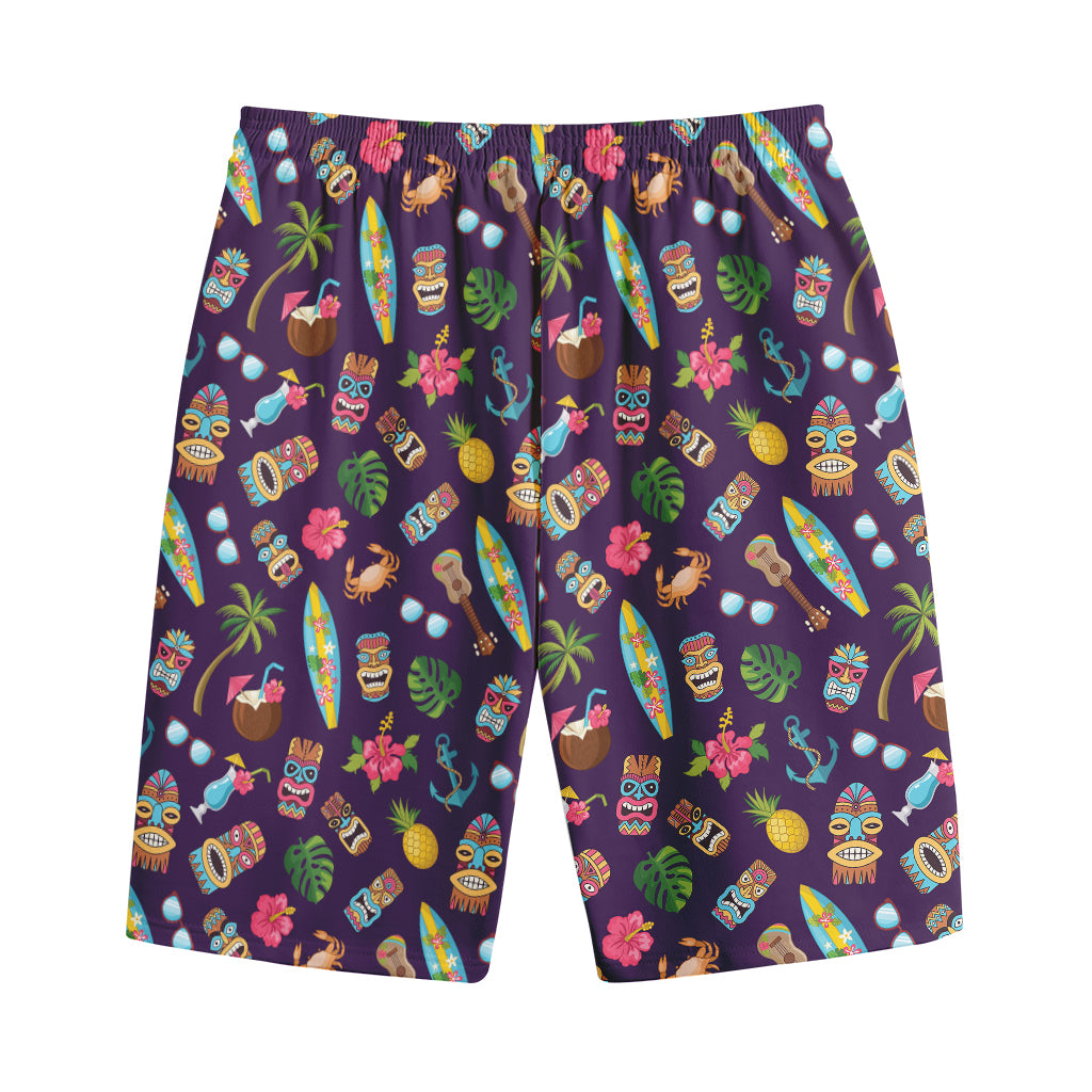 Summer Totem Pattern Print Cotton Shorts
