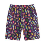 Summer Totem Pattern Print Cotton Shorts