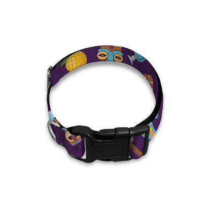 Summer Totem Pattern Print Dog Collar