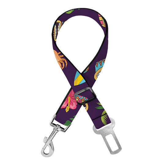 Summer Totem Pattern Print Dog Seat Belt