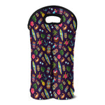 Summer Totem Pattern Print Double Neoprene Wine Tote