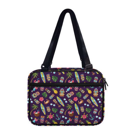 Summer Totem Pattern Print Double Strap Bible Bag