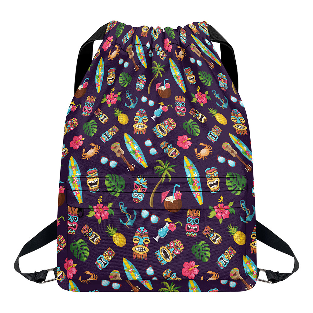 Summer Totem Pattern Print Drawstring Backpack