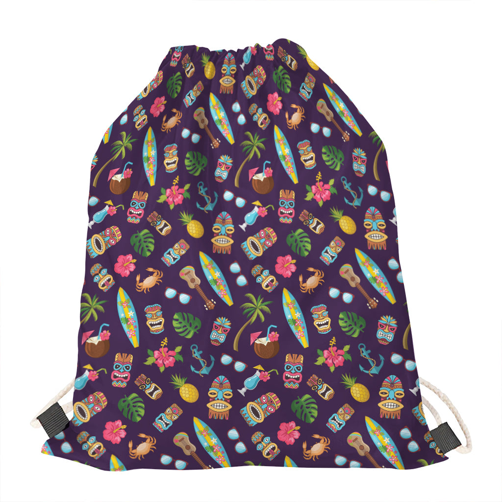 Summer Totem Pattern Print Drawstring Bag