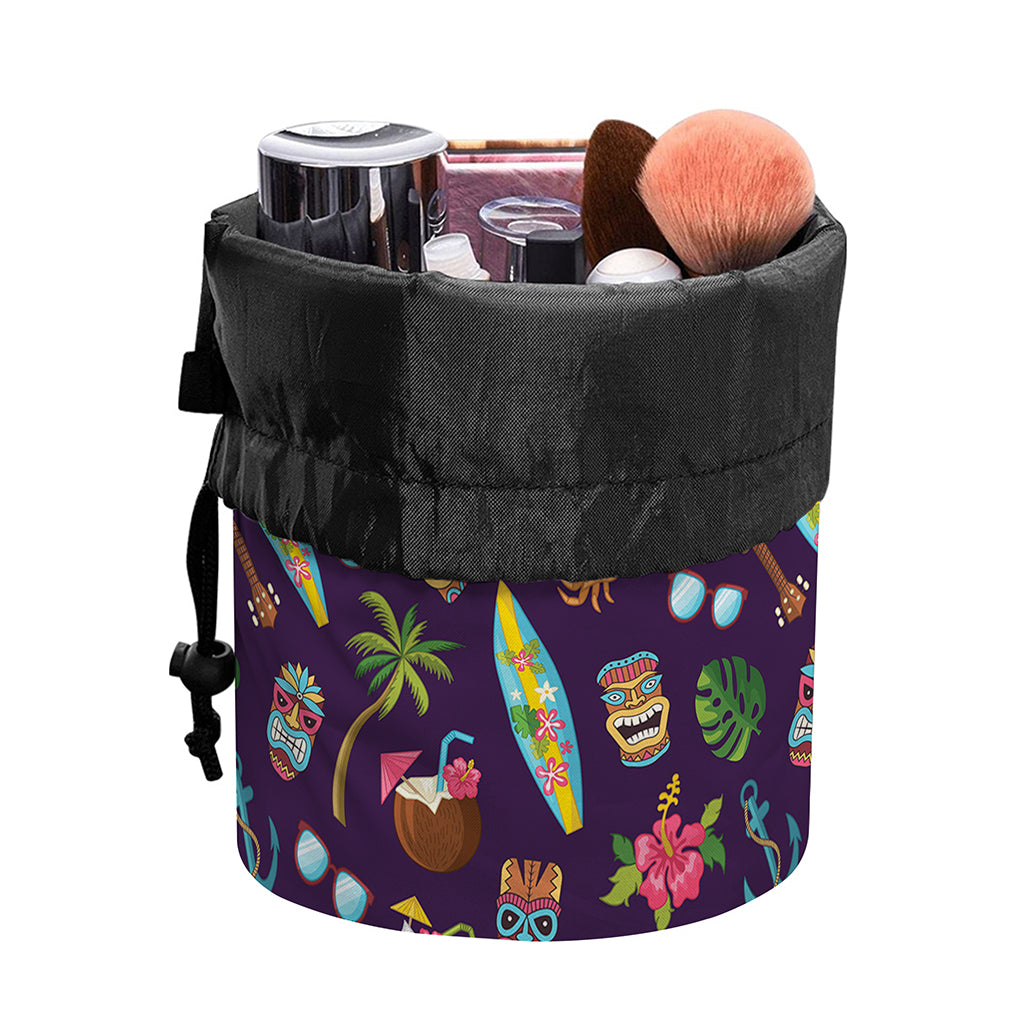 Summer Totem Pattern Print Drawstring Makeup Bag